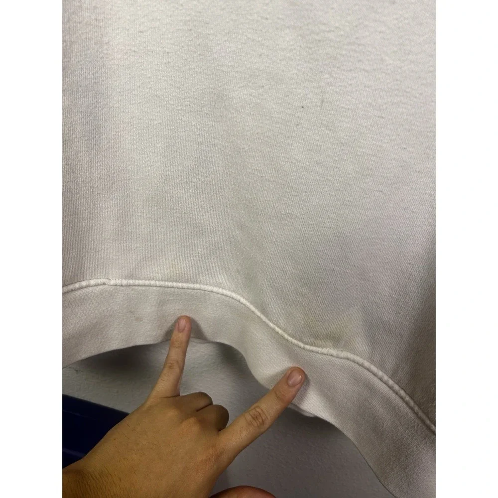 Polo Ralph Lauren Polo‎ Bear White Fleece Hoodie L Graphic Print